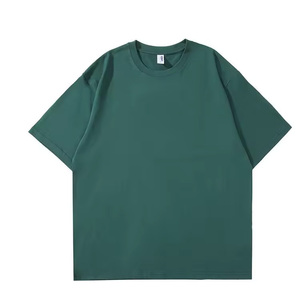 Camiseta de algodón 220 GSM Heavyweight 100% de alta calidad, ropa de calle de gran tamaño en blanco de lujo, ropa de calle personalizada tejida a mano de gran tamaño - Product Image 2