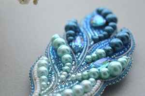 Broches perlées Broche design faite à la main. Accessoires de haute qualité. Broche design unique. Baby shower meilleur cadeau. - Product Image 2