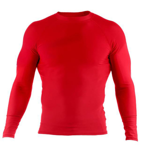 Alta calidad logotipo personalizado Rash Guard para adultos manga larga Jiu Jitsu compresión deporte estilo venta al por mayor MMA tela sublimada - Product Image 3