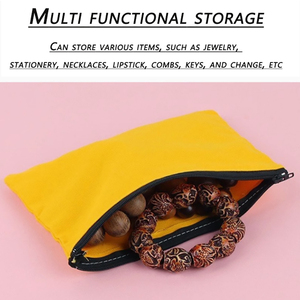 กระเป๋าเครื่องสำอางคอร์ดูร่ามีซิป100% ผ้าฝ้ายโพลีเอสเตอร์ - Product Image 3