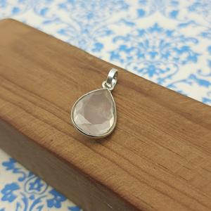 Minimalist Faceted <b>Rose</b> <b>Quartz</b> Gemstone Pendant 925 Sterling Silver <b>Jewelry</b> Necklace for Women Healing <b>Rose</b> <b>Quartz</b> <b>Jewelry</b> - Product Image 4