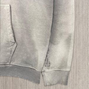 Sudadera con capucha personalizada de lana en blanco, cremallera personalizada Vintage de doble capa, lavado ácido, Sol desteñido, sudaderas con capucha desgastadas para hombres, ropa Vintage - Product Image 5