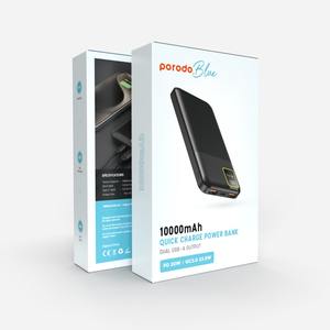 Porodo พาวเวอร์แบงค์แบบชาร์จเร็ว10000มิลลิแอมป์/22.5วัตต์เอาต์พุตสอง USB-A ที่มีความจุ20วัตต์ - Product Image 2