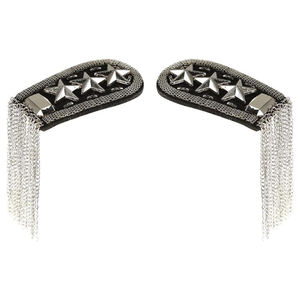 อีพาลูเตต์กำมะหยี่คุณภาพสูงแบบสั่งทำพิเศษ พร้อมพู่ถักสีทองสำหรับขาย ป้ายยศกัปตันทำมือประดับด้วยไหมทอง - Product Image 1