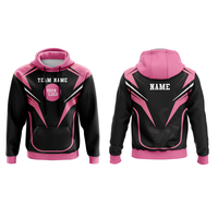 Sudadera con Capucha de Forro Polar Sublimado con Logotipo de Equipo Personalizado para Hombre, Diseño Geométrico, Corte Regular, Estilo Casual Urbano, Ecológica para Invierno