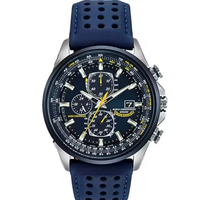 Montre mécanique pour homme de haute qualité en acier inoxydable, verre saphir, bracelet en cuir 22 mm, aiguilles lumineuses, fermoir papillon