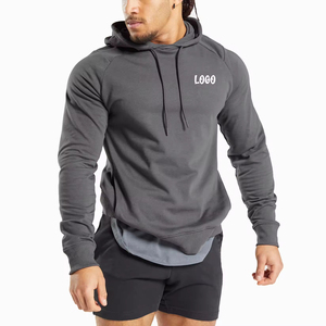 Sudadera con capucha y logotipo personalizado de calidad superior 320 Gsm, peso pesado, dobladillo curvo en blanco, forro polar liso suave, ajuste atlético, deportes, hombres, gimnasio, entrenamiento - Product Image 1