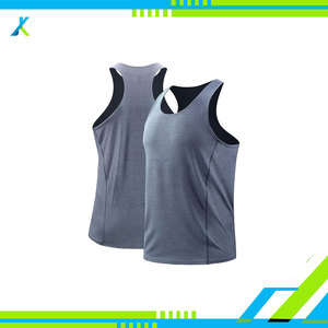 Camisetas para correr sin mangas de punto con ajuste seco para hombre, camisetas sin mangas para gimnasio atlético, camisetas de entrenamiento muscular, culturismo, entrenamiento físico 3D - Product Image 3