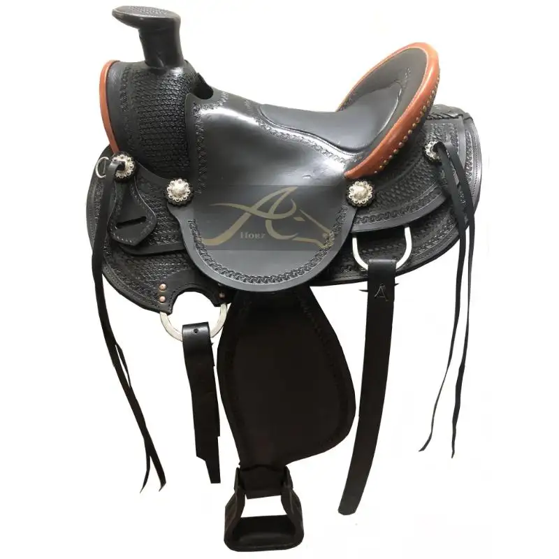 High on Demand Durable and Strong Leather Western Saddle Available at Affordable Price from Indian Exporter
