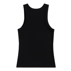 Camiseta sin Mangas Negra para Mujer, 100% Algodón Orgánico de Lujo, Preencogido, Certificado GOTS, Premium, Suave, Cómoda, Corte Clásico - Product Image 2