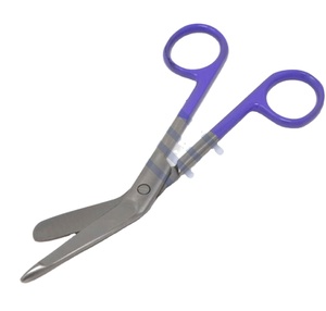 5.5\" Purple Stainless Steel Manual Lister Bandage Nurse Scissors CE Certified <b>Basis</b> <b>of</b> <b>Surgical</b> <b>Instruments</b> - Product Image 1