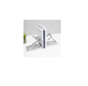 Figurine haute de style moderne en fonte d'aluminium serre-livres en nickel brut décoration intérieure et bureau artisanat en métal cadeau pour hommes - Product Image 1