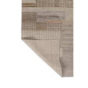 Tapis en laine noué à la main Blythe Gold 9x12, motif abstrait rectangulaire en puzzle pour entrée, chambre ou couloir - LSEA-1366 - Product Image 5