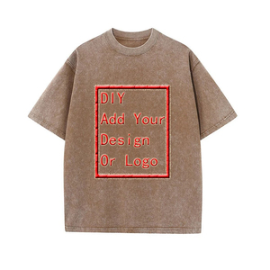 T-shirt vintage oversize en coton 100% 230 g/m², streetwear d'usine, personnalisable, lavage à l'acide, pour hommes - Product Image 5