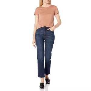 Camisetas de mujer de alta calidad Impresión de logotipo personalizado Peso pesado 220g 100% Algodón Camisetas de mujer de la mejor calidad Manga corta 2025 - Product Image 5