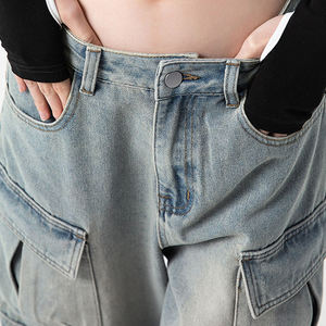 Pantalon taille haute respirant pour femmes Pantalon cargo coupe ample Meilleure vente Pantalon cargo pour femmes avec plusieurs poches - Product Image 5