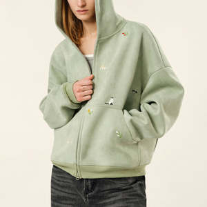 Sudadera con capucha y logotipo frontal de algodón 100% de alta calidad, otoño, nuevo ajuste Regular, longitud Regular, diseño de bordado ecológico - Product Image 1