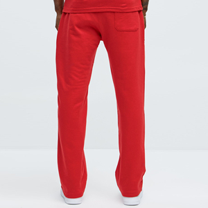 Pantalons de survêtement décontractés pour hommes en molleton, coupe évasée, 100% coton, lavage à l'acide, décorations en strass, coupe ample, effet usé, OEM - Product Image 2