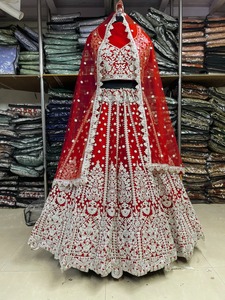 Premium ağır kelebek <span class=keywords><strong>net</strong></span> lehenga choli güzel nakış çalışmaları ile fantezi dori dizisi düğün koleksiyonu için çalışmak - Product Image 6
