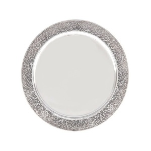 Placa de cristal brillante para decoración de boda, placa de carga para hoteles y banquetes, con diseño Floral y plateado - Product Image 6