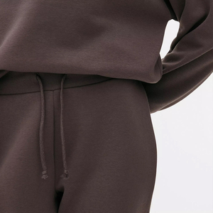 <b>Men</b> Y2K Winter Hooded Printed Tracksuit Solid Color Sweatshirt with Elastic Cuff Joggers Two-Piece Set Casual <b>Jogging</b> Wear - Product Image 4