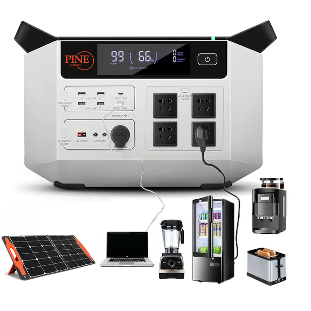 Wholesale Lowest Price 2500W Portable Power Station Lifepo4 Solar Generator Car Source Battery Storage System MPPT Outdoor Use
