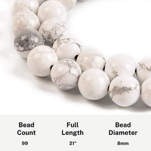 Tasbih พรีเมี่ยมมุสลิมสวดมนต์ลูกปัดทำด้วยลูกปัดหินธรรมชาติ - Product Image 2