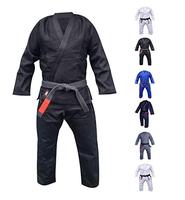 Uniforme d'arts martiaux de marque personnalisée Karaté / Judo / BJJ Gi 100% coton unisexe noir blanc bleu rouge vert OEM