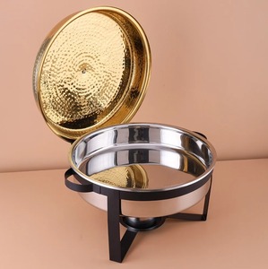 Cazuela de tamaño personalizado, olla caliente de Metal, plato de frotamiento elegante, calentador de comida, olla caliente para Buffet para fiestas, hoteles, uso de villas - Product Image 3
