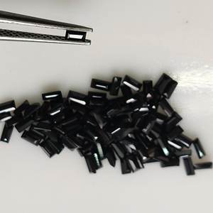 พลอยสปิเนลสีดำธรรมชาติ 3x1.5 มม. ทรงบาแก็ตต์ คุณภาพดีที่สุด สำหรับทำเครื่องประดับ - Product Image 2