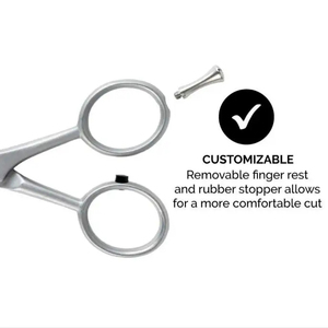 Tijeras de precisión para el cuidado facial, para recortar la barba y el bigote, tijeras de peluquería para mantenimiento y estilizado - Product Image 3