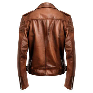 Chaqueta de Motociclista de Cuero de Piel de Oveja Vintage de Invierno 2025, Diseño Personalizado, Bolsillos Laterales, Transpirable, Impermeable, Moda en Lona - Product Image 3