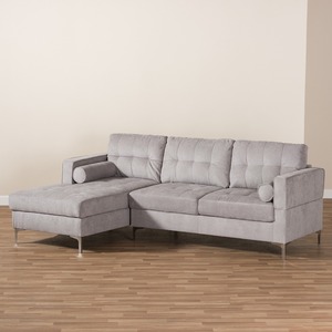 SFL68014 L-Shaped Corner Three-Seat <b>Sofa</b> 220x80x160cm Size Canvas Fabric Upholstered <b>Sponge</b> Home Apartment Living Room Furniture - Product Image 6