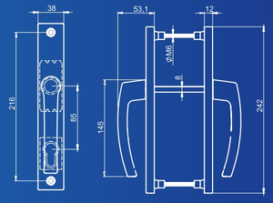 Tirador de puerta Jumbo Milano Strong Plate - Product Image 2