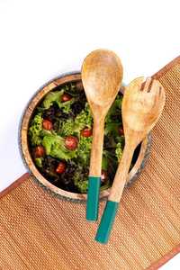 Tazón de Madera de Mango Ecológico de Alta Gama con Estampado de Esmalte Artístico, Apto para Lavavajillas, para Servir y Decorar con Estilo Gourmet - Product Image 2