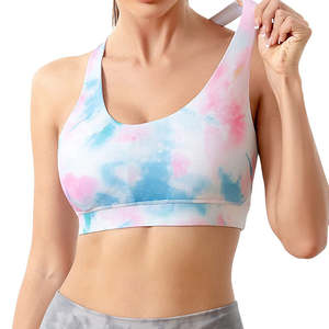 Sujetador deportivo para mujer 2025, de fitness, gimnasio y yoga, tipo crop, con soporte alto, espalda cruzada, transpirable, con logo personalizado, para ejercicio y entrenamiento, diseño de espalda sencilla - Product Image 2