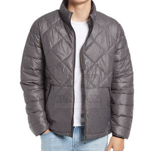 Chaqueta acolchada impermeable de invierno para hombre de fabricación de fábrica, venta al por mayor personalizada, cuello levantado, manga larga, poliéster/nailon, nuevo - Product Image 1