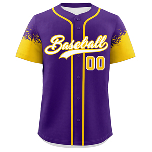 Custom Baseball Uniform Set Wholesale Breathable Mesh Anti-Bacterial Quick Dry Sportswear Jersey <b>Button</b> Blank Team Shirts Plus - Product Image 3