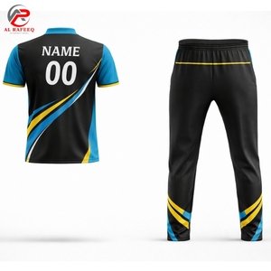 ชุดยูนิฟอร์มคริกเก็ตแบบเต็มตัว เสื้อเจอร์ซีย์แขนสั้นลำลองสำหรับผู้ชาย ดีไซน์ใหม่ ผลิตตามสั่ง ขายส่ง สำหรับฤดูร้อน พร้อมกางเกง - Product Image 2