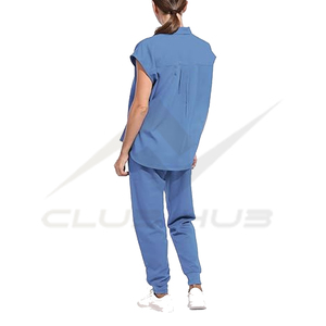 Venta al por mayor de uniformes para mujer, Cool Stretch Jogging Scrub Conjunto de uniforme de enfermera, Diseño de uniformes de poliéster transpirable - Product Image 5