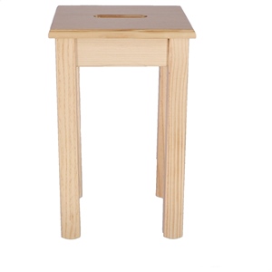 Panca Quadrata in Legno di Pino WELL HOME con Finitura Verniciata 32,5x32,5x45 cm per Uso Esterno - Product Image 6