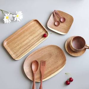 Service de vaisselle complet couverts écologiques ensembles de service alimentaire meilleur prix vaisselle assiettes en bois pour la maison hôtel restaurant - Product Image 1