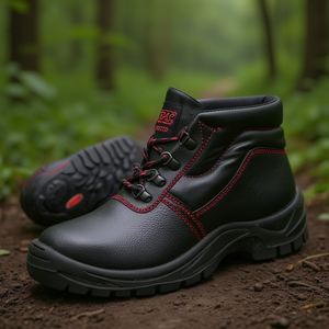 Botas de Seguridad BASIC STEP Talla Mediana 44 Negras de Cuero Completo NITRAS S3 SRC EN20345 - Product Image 3