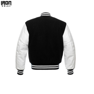 Chaqueta Varsity de Lana para Hombre, Corte Slim, Casual, de Excelente Calidad, Cuello Alto, Precio de Fábrica OEM, IRON PUNCH INDUSTRIES - Product Image 3