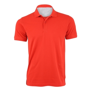 Diseño personalizado patrón sólido Camiseta 100% algodón de color naranja para polos para hombres y mujeres sublimación bordado Logo - Product Image 1