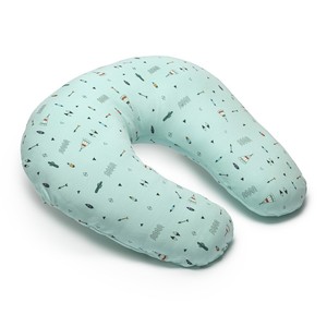Almohada de Lactancia Moderna Verde Cabaas de 65x65 cm, Tejido Jersey, con Soporte para el Cuello - Product Image 1