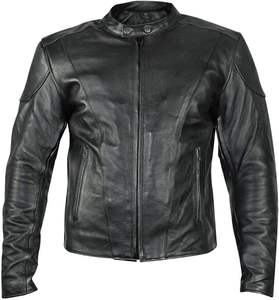 เสื้อแจ็กเก็ตหนังสีดำสำหรับผู้ชายเสื้อแจ็คเก็ตหนังแขนยาวสำหรับผู้ชายเสื้อแจ็คเก็ตหนังสำหรับผู้ชายสีดำ2024 - Product Image 1