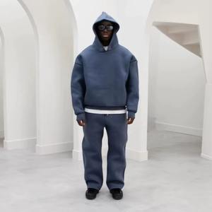 Conjunto Deportivo Personalizado Unisex Extra Grande, 100% Algodón Transpirable, Azul, Fabricante de Conjuntos Deportivos, Sudadera con Capucha y Pantalones Jogger de 500 Gsm para Hombre - Product Image 5