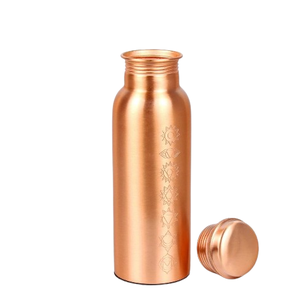Bouteille d'eau en cuivre pur très vendue pour les bienfaits pour la santé, bouteille d'eau en cuivre réutilisable - Product Image 5