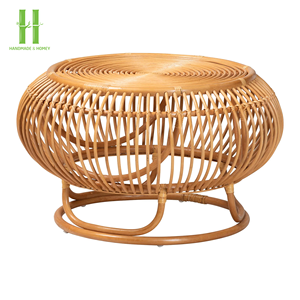 Table basse en rotin naturel moderne de haute qualité, fabriquée à la main, durable et écologique, meubles de maison en provenance du Vietnam, artisanat - Product Image 4